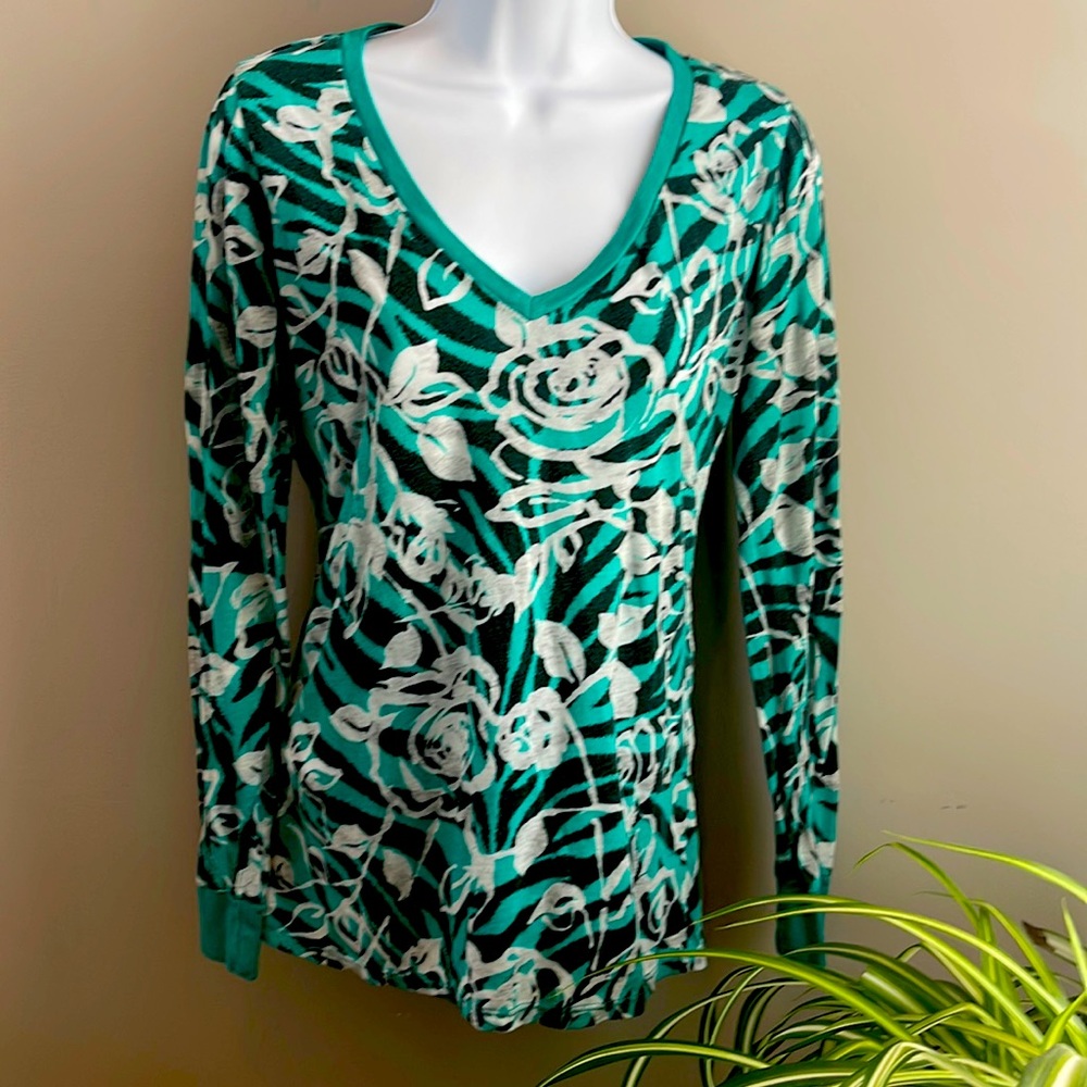 Floral V Neck Top